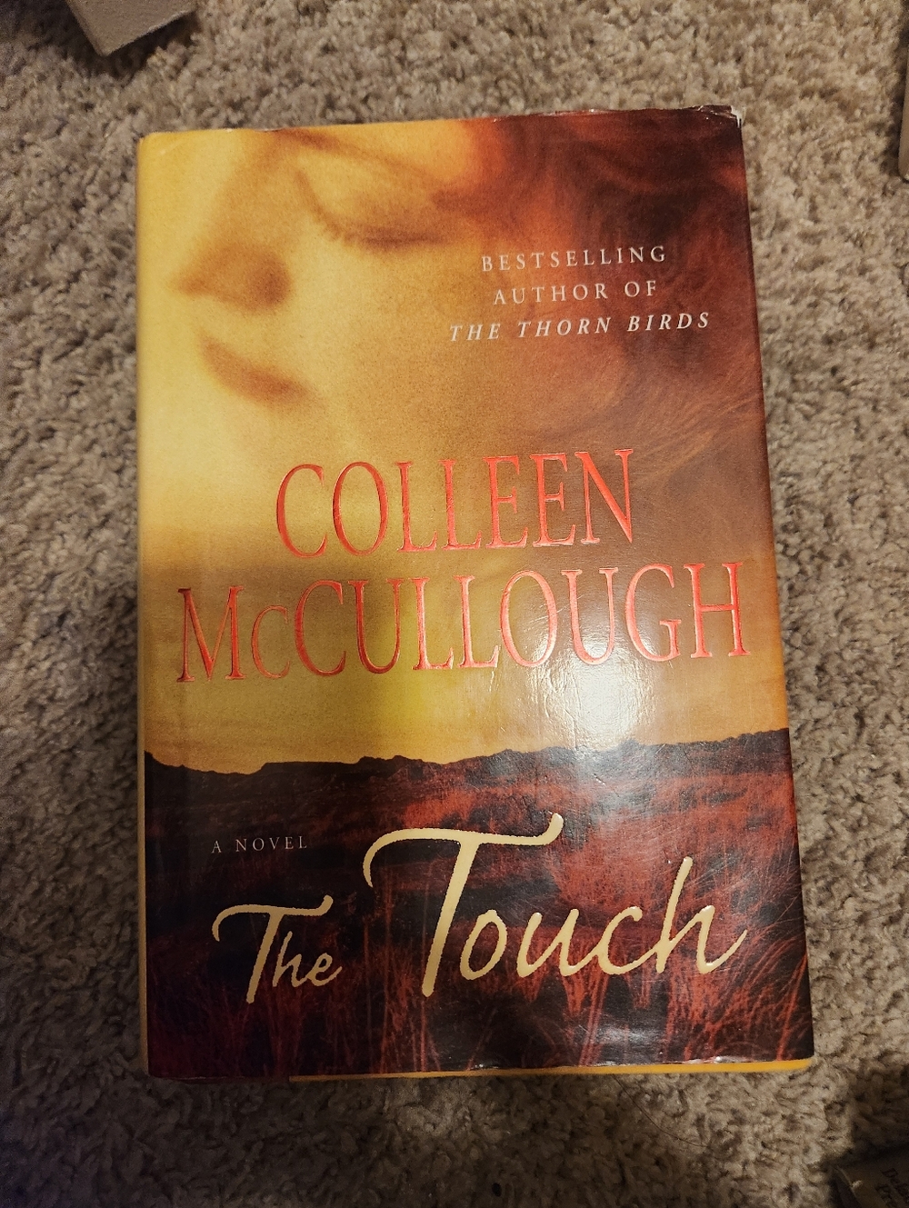 Colleen McCullough "The Touch" Hardcover Novel - Golden Brown Cover